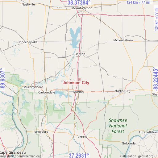 Johnston City on map