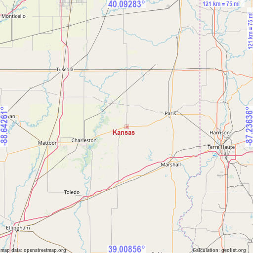 Kansas on map