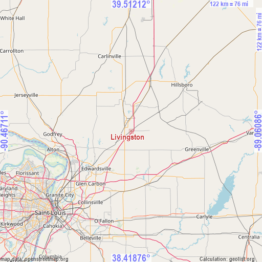 Livingston on map