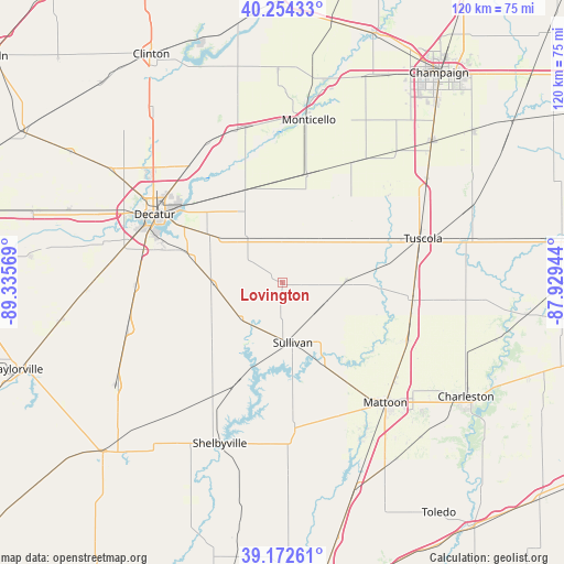 Lovington on map