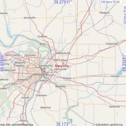 Maryville on map