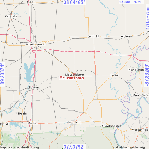 McLeansboro on map