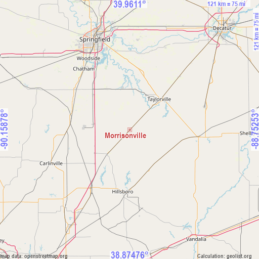 Morrisonville on map