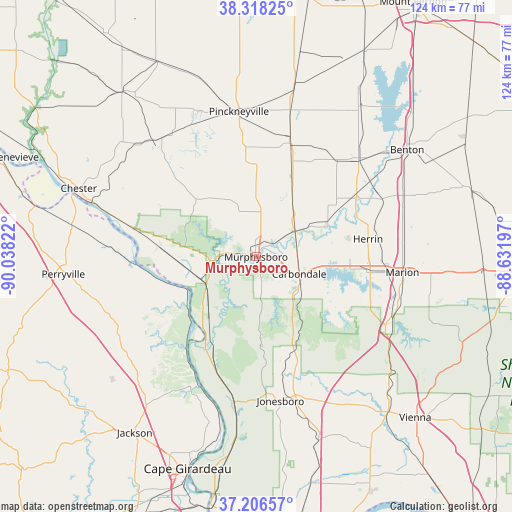 Murphysboro on map