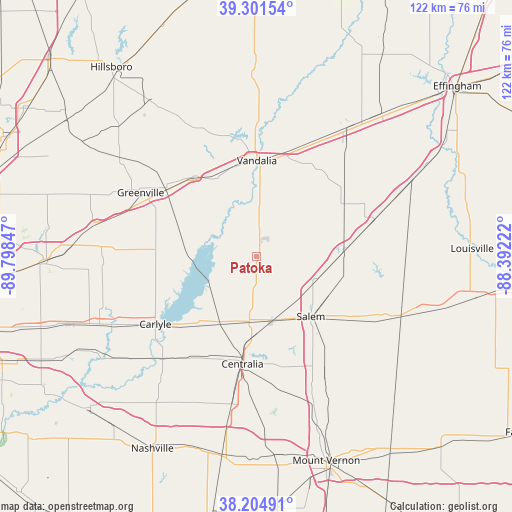 Patoka on map