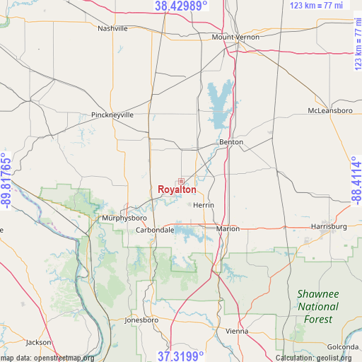 Royalton on map