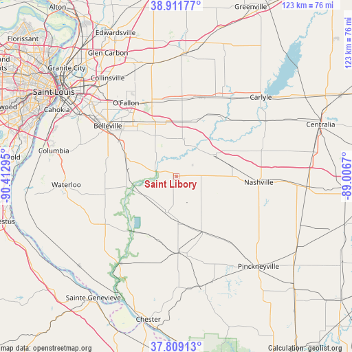 Saint Libory on map