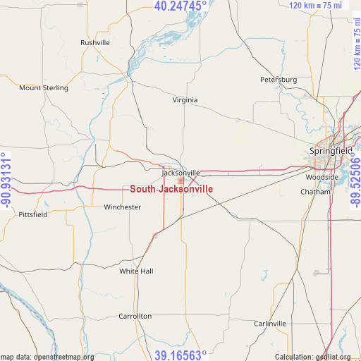 South Jacksonville on map