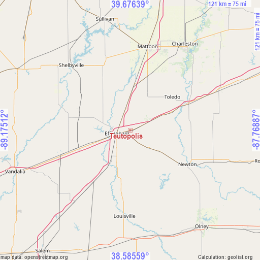 Teutopolis on map