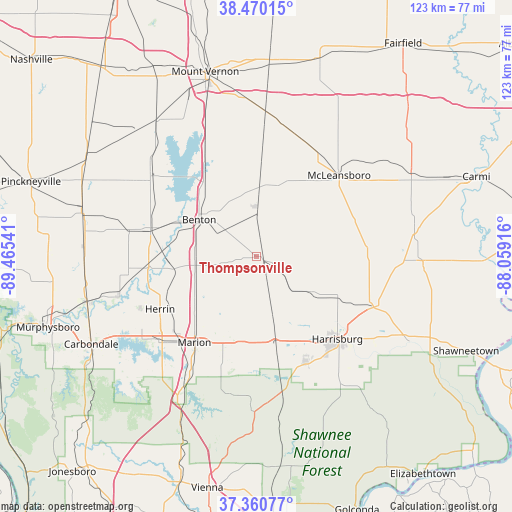 Thompsonville on map