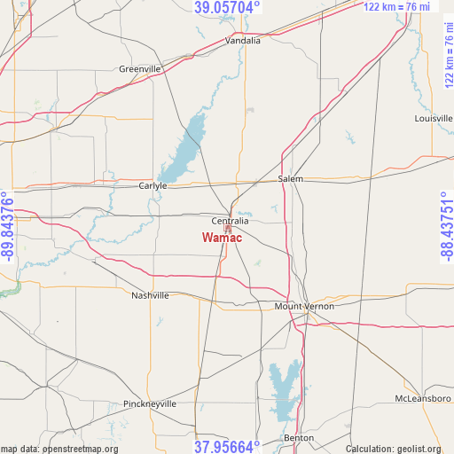 Wamac on map