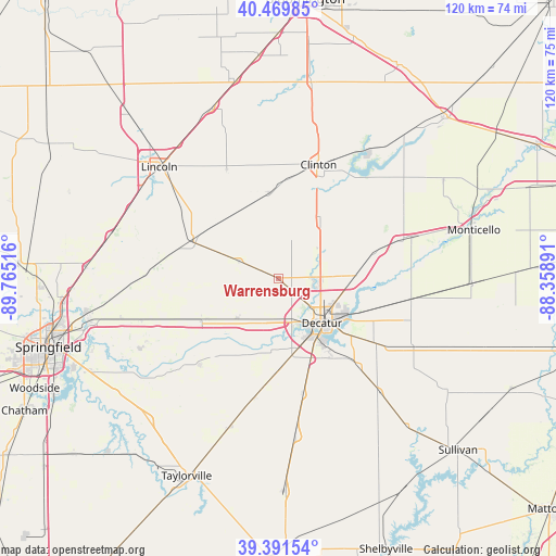 Warrensburg on map