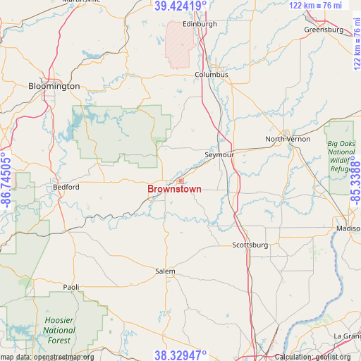 Brownstown on map