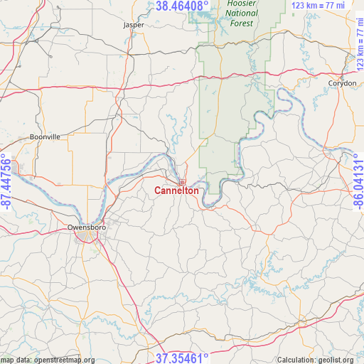 Cannelton on map