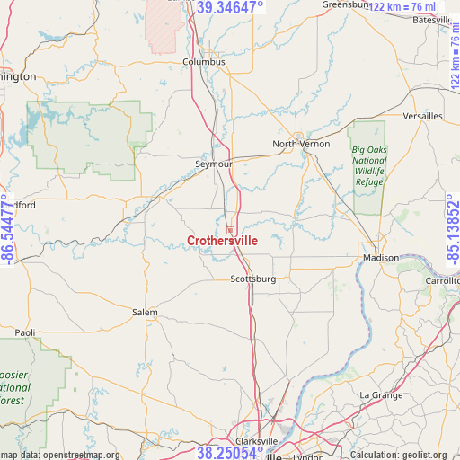 Crothersville on map