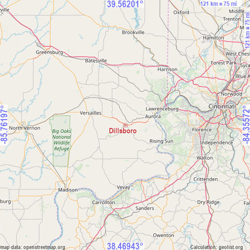 Dillsboro on map