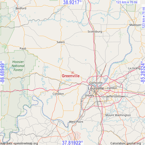 Greenville on map