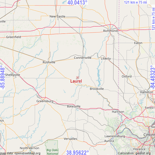 Laurel on map