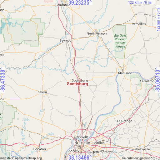 Scottsburg on map