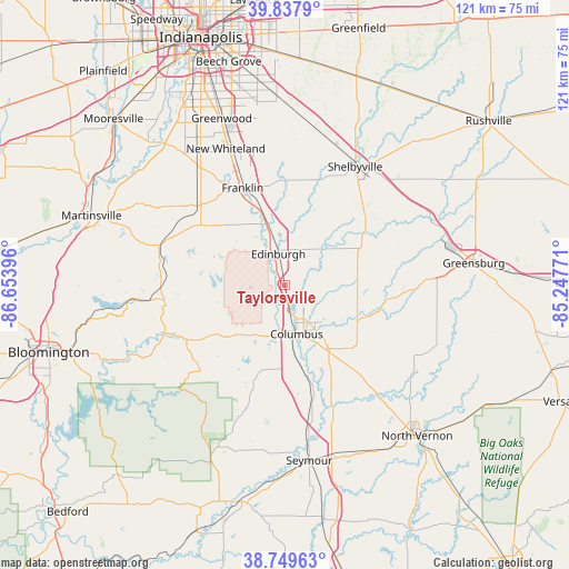 Taylorsville on map