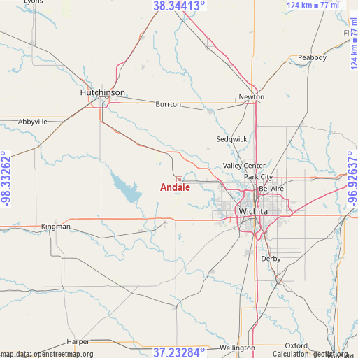 Andale on map
