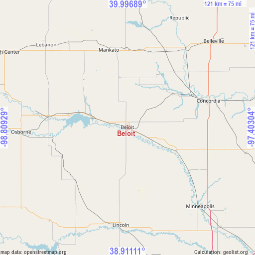 Beloit on map