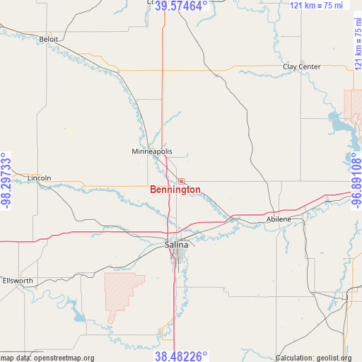 Bennington on map