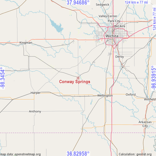 Conway Springs on map