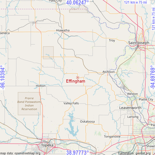 Effingham on map