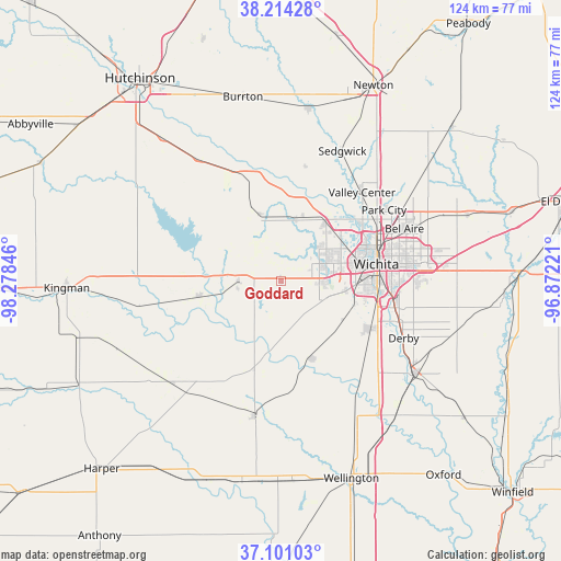 Goddard on map