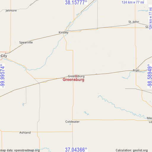 Greensburg on map