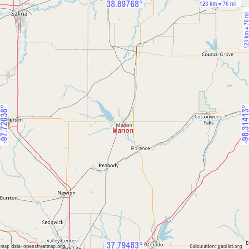 Marion on map