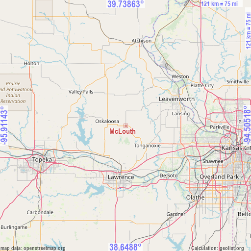 McLouth on map