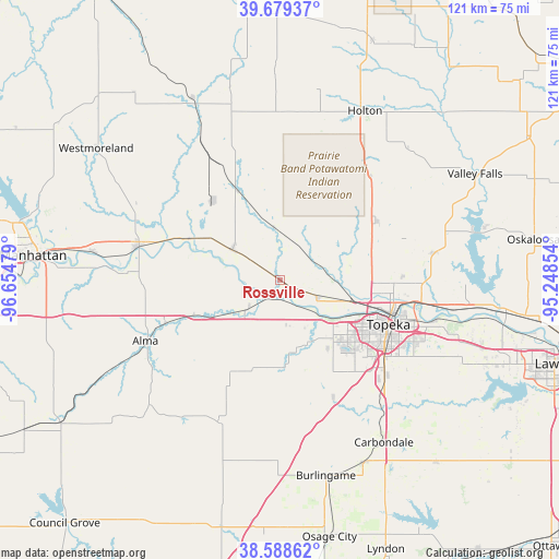 Rossville on map