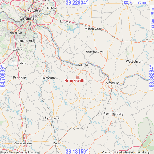 Brooksville on map