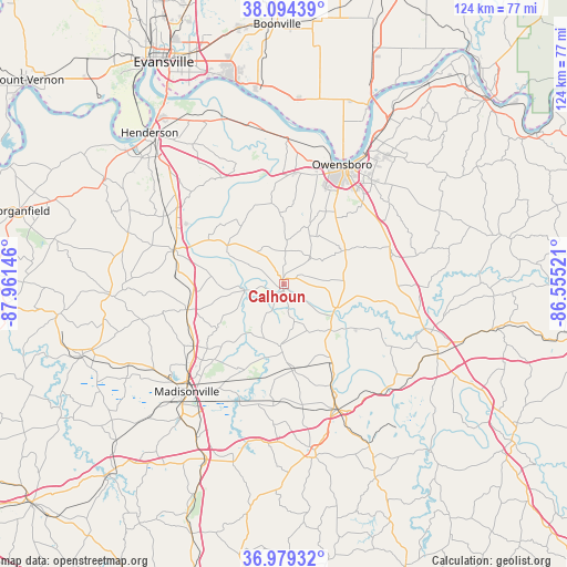 Calhoun on map