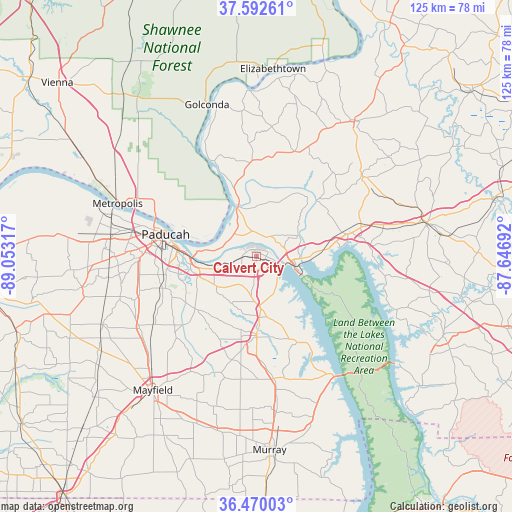 Calvert City on map