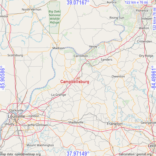 Campbellsburg on map