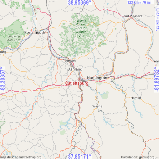 Catlettsburg on map