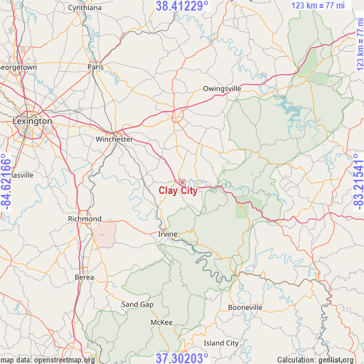 Clay City on map