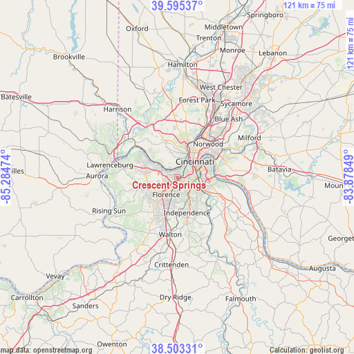 Crescent Springs on map