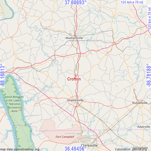 Crofton on map