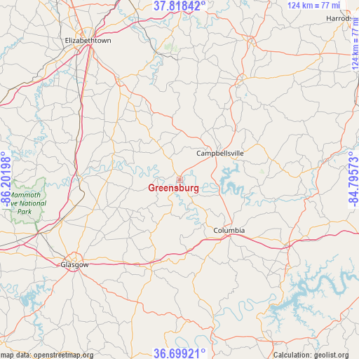 Greensburg on map