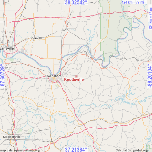 Knottsville on map