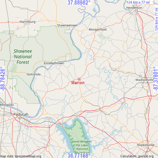 Marion on map