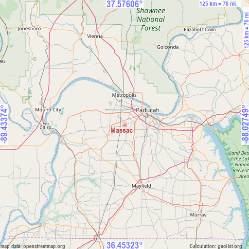 Massac on map