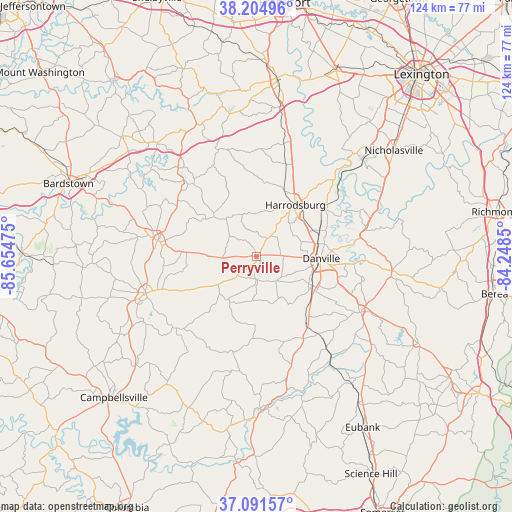 Perryville on map