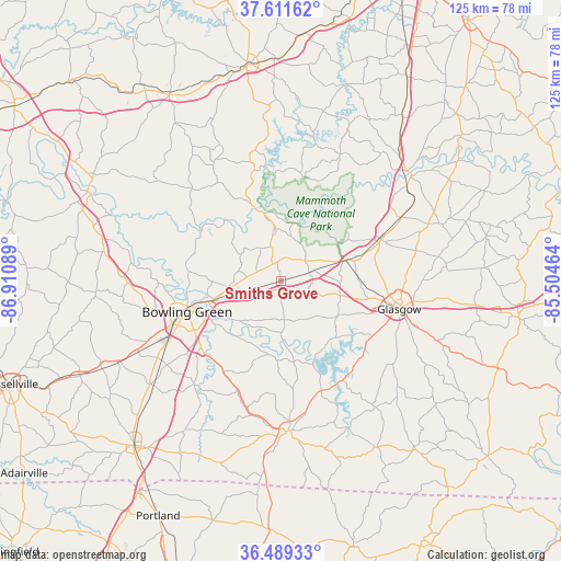 Smiths Grove on map