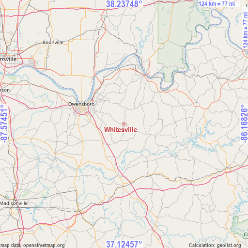 Whitesville on map