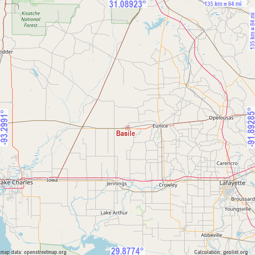 Basile on map